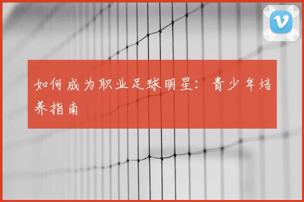如何成为职业足球明星：青少年培养指南